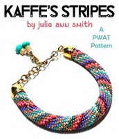 Julie Ann Smith Designs - KAFFE'S STRIPES - PeyTwist Bracelets - 11/0 Seed Bead Kit