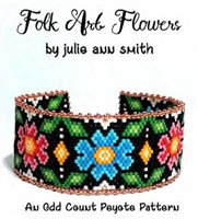 Julie Ann Smith Designs - FOLK ART FLOWERS - Odd Count Peyote Bracelets - 11/0 Delica Bead Kit