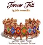 Julie Ann Smith Designs - FOREVER FALL - Odd Count Peyote Bracelets - 11/0 Delica Bead Kit