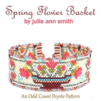 Julie Ann Smith Designs - SPRING FLOWER BASKET - Odd Count Peyote Bracelets - 11/0 Delica Bead Kit