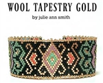 Julie Ann Smith Designs - WOOL TAPESTRY GOLD - Odd Count Peyote Bracelets - 11/0 Delica Bead Kit