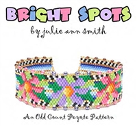 Julie Ann Smith Designs - BRIGHT SPOTS - Odd Count Peyote Bracelets - 11/0 Delica Bead Kit