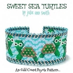 Julie Ann Smith Designs - SWEET SEA TURTLES - Odd Count Peyote Bracelets - 11/0 Delica Bead Kit