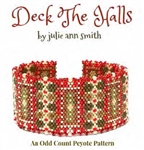 Julie Ann Smith Designs - DECK THE HALLS - Odd Count Peyote Bracelets - 11/0 Delica Bead Kit