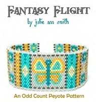 Julie Ann Smith Designs - FANTASY FLIGHT - Odd Count Peyote Bracelets - 11/0 Delica Bead Kit