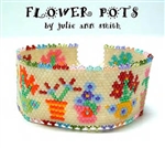 Julie Ann Smith Designs - FLOWER POTS - Odd Count Peyote Bracelets - 11/0 Delica Bead Kit