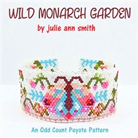 Julie Ann Smith Designs - WILD MONARCH GARDEN - Odd Count Peyote Bracelets - 11/0 Delica Bead Kit