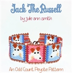 Julie Ann Smith Designs - JACK THE RUSSELL - Odd Count Peyote Bracelets - 11/0 Delica Bead Kit and Digital Download Pattern
