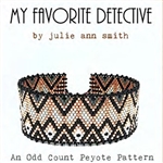 Julie Ann Smith Designs - MY FAVORITE DETECTIVE - Odd Count Peyote Bracelet - 11/0 Delica Bead Kit