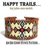 Julie Ann Smith Designs - HAPPY TRAILS - Odd Count Peyote Bracelet - 11/0 Delica Bead Kit
