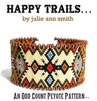 Julie Ann Smith Designs - HAPPY TRAILS - Odd Count Peyote Bracelet - 11/0 Delica Bead Kit