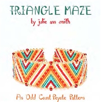 Julie Ann Smith Designs - TRIANGLE MAZE - Odd Count Peyote Bracelet - 11/0 Delica Bead Kit