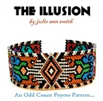 Julie Ann Smith Designs - THE ILLUSION - Odd Count Peyote Bracelet - 11/0 Delica Bead Kit