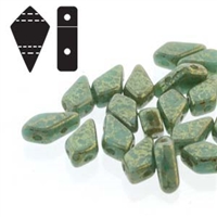 KT9563120-15495 - Green Turquoise Lumi - Kite Bead