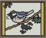 KWynn Jewelry - BIRDS IV- CHICKADEE STAINED GLASS MINI TAPESTRY - Even Count Peyote 11/0 Delica Bead Kit