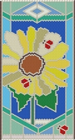 K Wynn Jewelry - SUNFLOWER STAINED GLASS - Even Count Peyote 11/0 Delica Bead Kit