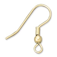 PK2003G -  22mm Ear Wire Fish Hook - Gold Plate - 10 Pieces