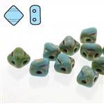 SQ205-63030-43400 - Blue Turquoise Picasso - 5mm Silky Bead