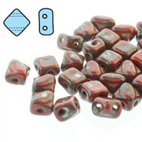 SQ205-93190-43400 - Red Picasso - 5mm Silky Bead