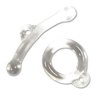 Round Glass Toggle - 26-29mm - Crystal - 1 Card - TGL01-CRYS