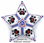 A CRAFTERS MERCANTILE - William Weaver - Paw Print Memories Star - 3D Peyote Warped Star - 11/0 Delica Kit